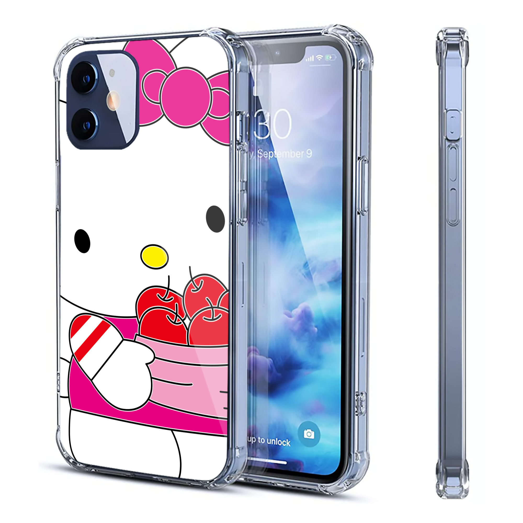 （画像用） Hello Kitty ハローキティ 【iPhone 12シリーズ対応】透明スマホケース（クリアソフトケース）